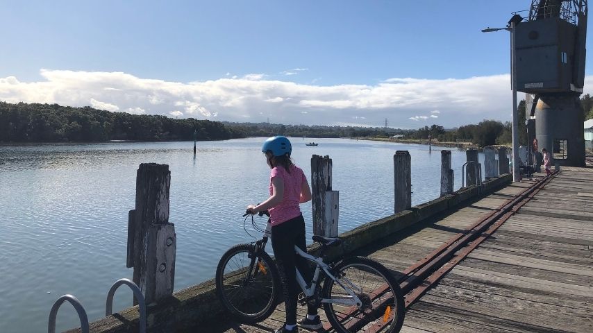cyclist at Parramatta River